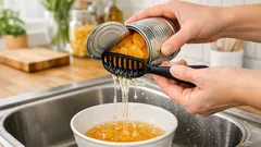 Jak szybko odsączyć syrop z owoców w puszce bez skaleczenia dłoni