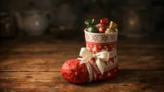 Świąteczny bucik ze słodyczami: szybkie opakowanie DIY z papierowego kubka