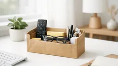 Jak zrobić organizer z papierowej torby w 3 minuty i ogarnąć bałagan na biurku