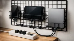 Domowa stacja ładowania z siatki: porządek na biurku w 30 minut