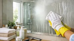 Jak usunąć biały osad z lustra w łazience i nie porysować szkła