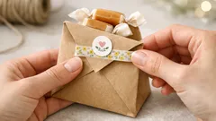 Torebka prezentowa DIY z brązowej koperty: trik na szybkie pakowanie prezentów